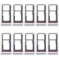 For OPPO A5 Pro 4G CPH2711 10pcs Original SIM Card Tray + SIM Card Tray / Micro SD Card Tray (Pink)