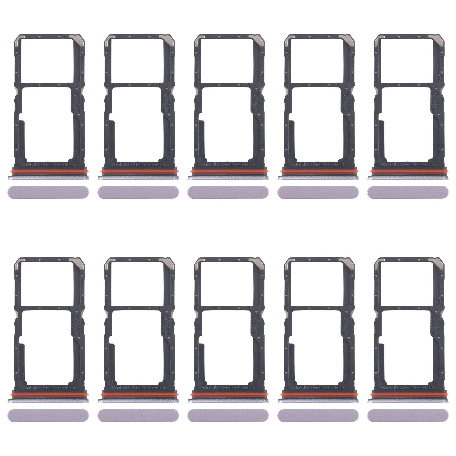 For OPPO A5 Pro 4G CPH2711 10pcs Original SIM Card Tray + SIM Card Tray / Micro SD Card Tray (Pink)