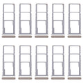 For Realme C53 India RMX3762 10pcs Original SIM Card Tray + SIM Card Tray + Micro SD Card Tray (Gold)