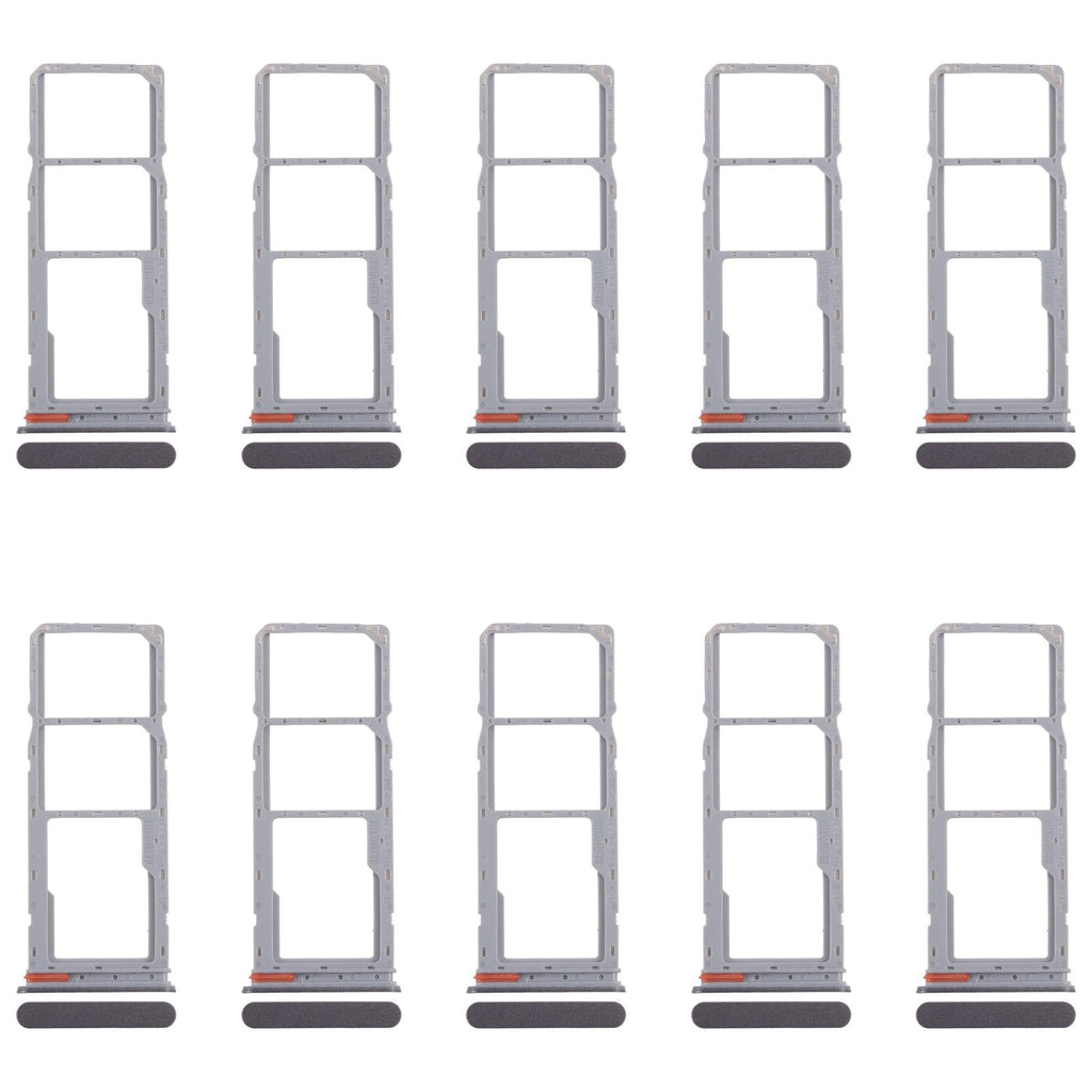 For Realme C75 4G RMX3941 10pcs Original SIM Card Tray + SIM Card Tray + Micro SD Card Tray (Black)