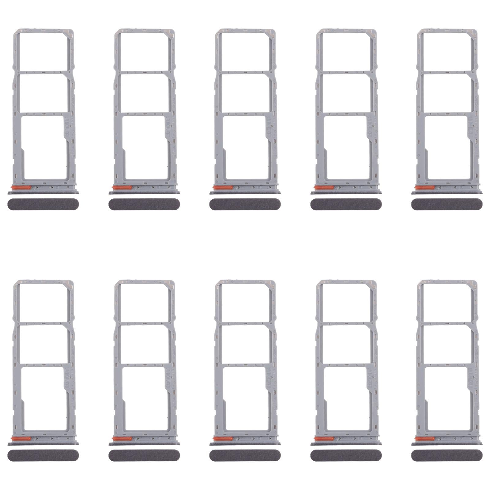 For Realme C75 4G RMX3941 10pcs Original SIM Card Tray + SIM Card Tray + Micro SD Card Tray (Black)