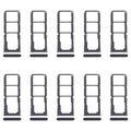 For Realme Note 60x 4G RMX3938 10pcs Original SIM Card Tray + SIM Card Tray + Micro SD Card Tray (Purple)