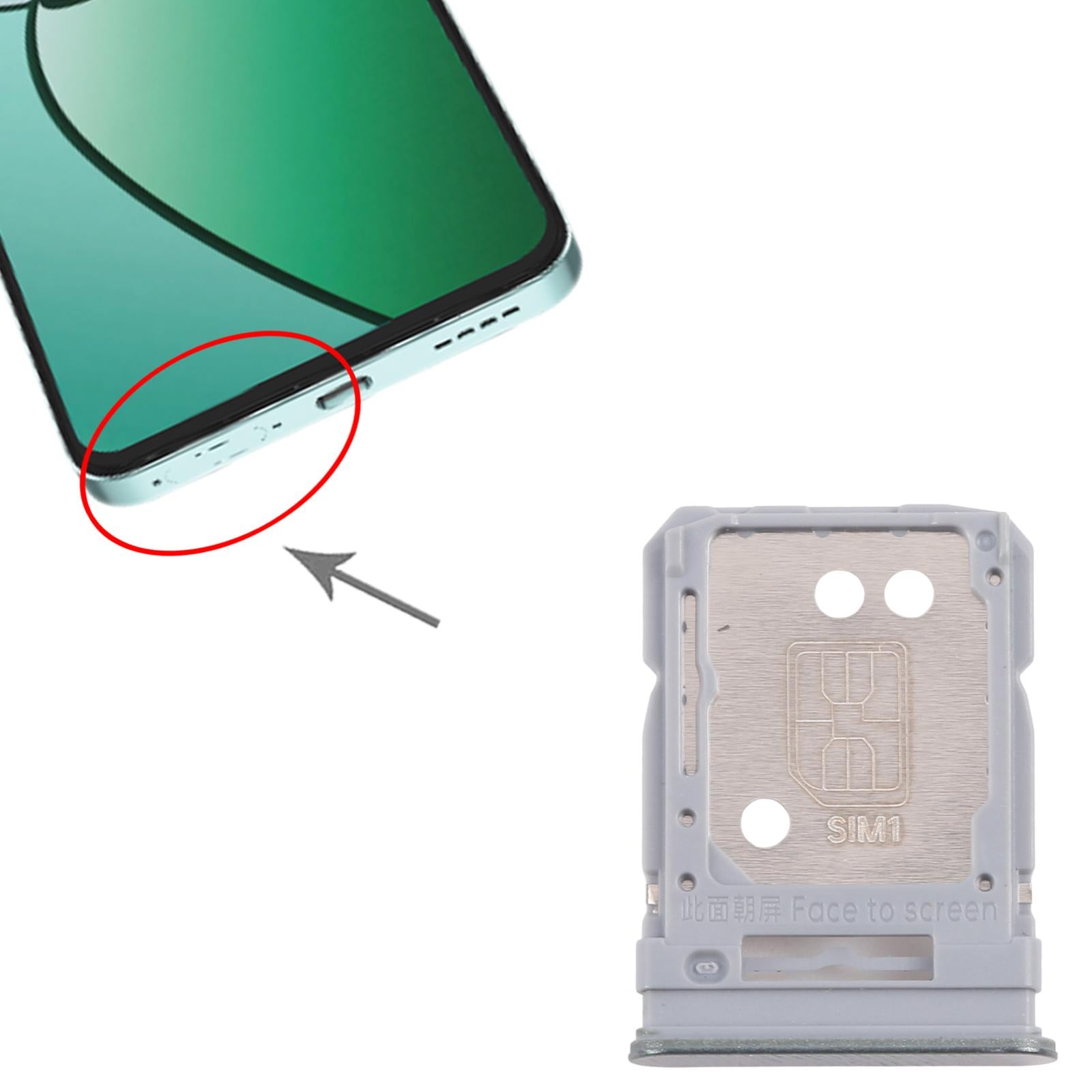 For Realme 12+ 5G RMX3867 10pcs Original SIM Card Tray + SIM Card Tray / Micro SD Card Tray (Dark Green)