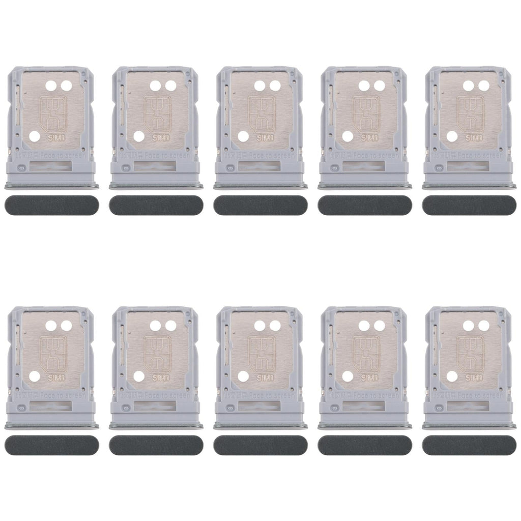 For Realme 12+ 5G RMX3867 10pcs Original SIM Card Tray + SIM Card Tray / Micro SD Card Tray (Dark Green)