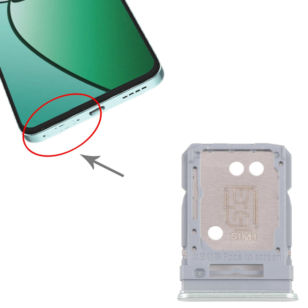 For Realme 12+ 5G RMX3867 10pcs Original SIM Card Tray + SIM Card Tray / Micro SD Card Tray (Light Green)