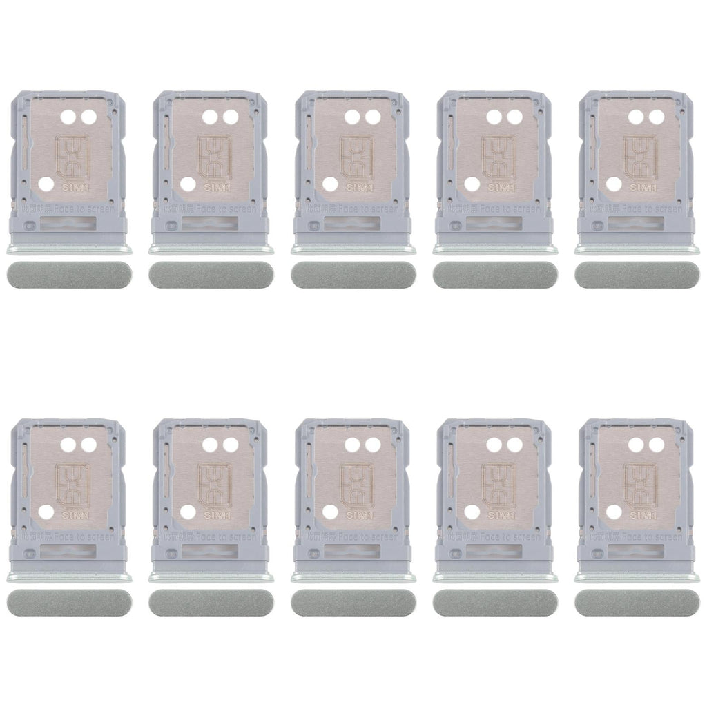 For Realme 12+ 5G RMX3867 10pcs Original SIM Card Tray + SIM Card Tray / Micro SD Card Tray (Light Green)