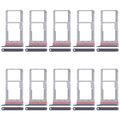 For Realme 13 5G RMX3951 10pcs Original SIM Card Tray + SIM Card Tray / Micro SD Card Tray (Black)