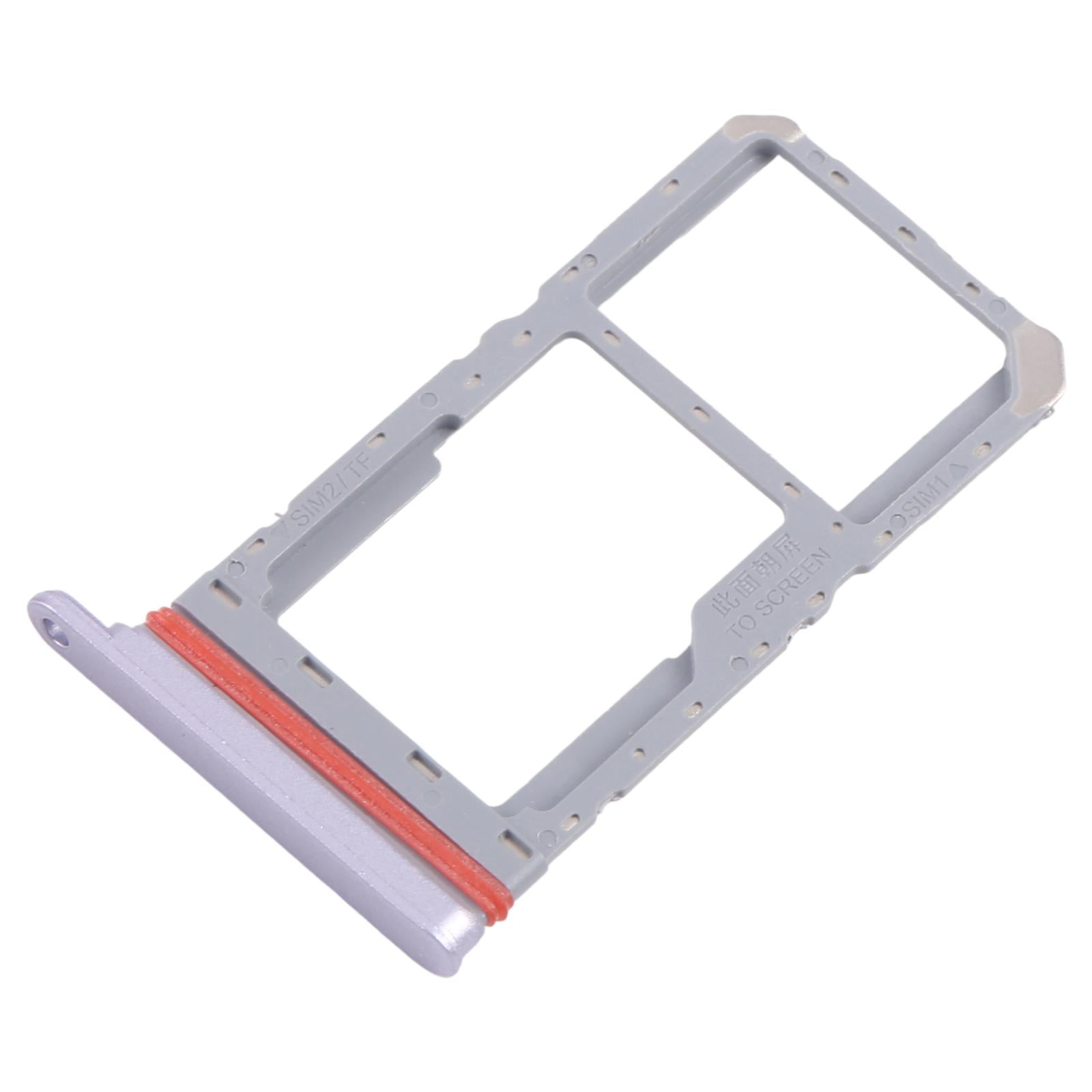 For Realme 13 5G RMX3951 10pcs Original SIM Card Tray + SIM Card Tray / Micro SD Card Tray (Pink)