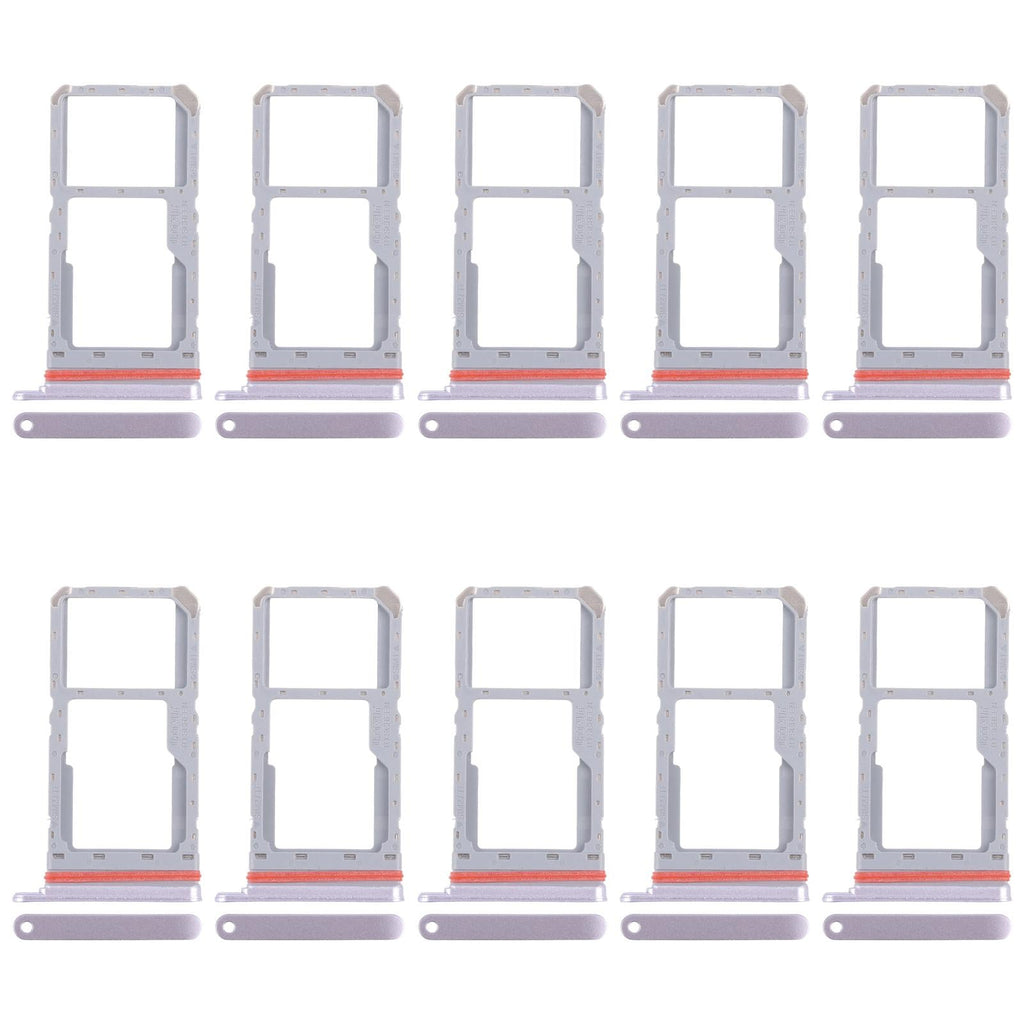 For Realme 13 5G RMX3951 10pcs Original SIM Card Tray + SIM Card Tray / Micro SD Card Tray (Pink)