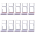 For Realme 13 5G RMX3951 10pcs Original SIM Card Tray + SIM Card Tray / Micro SD Card Tray (Pink)