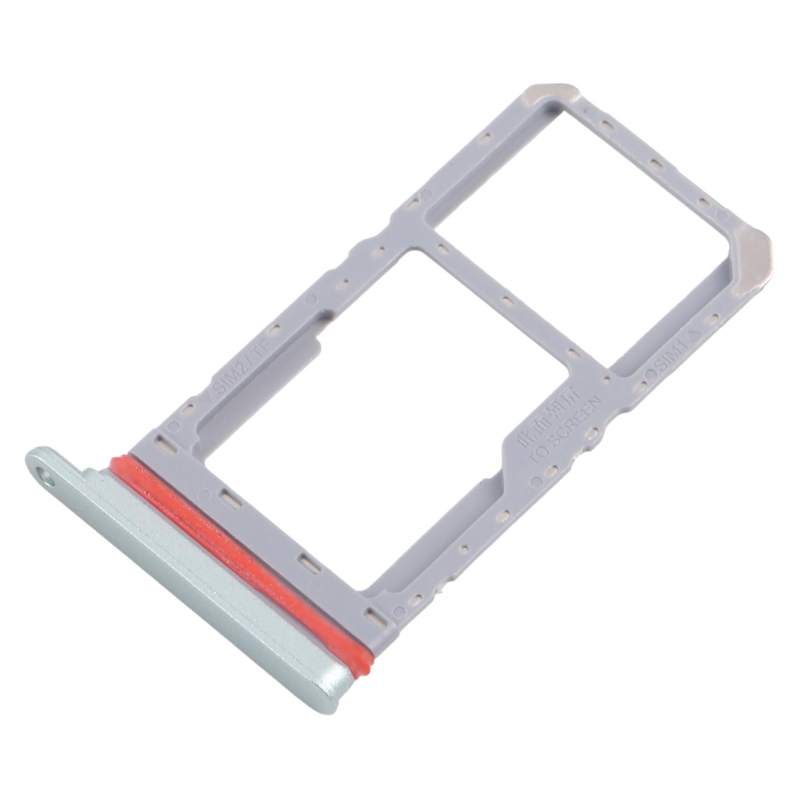 For Realme 13 5G RMX3951 10pcs Original SIM Card Tray + SIM Card Tray / Micro SD Card Tray (Green)