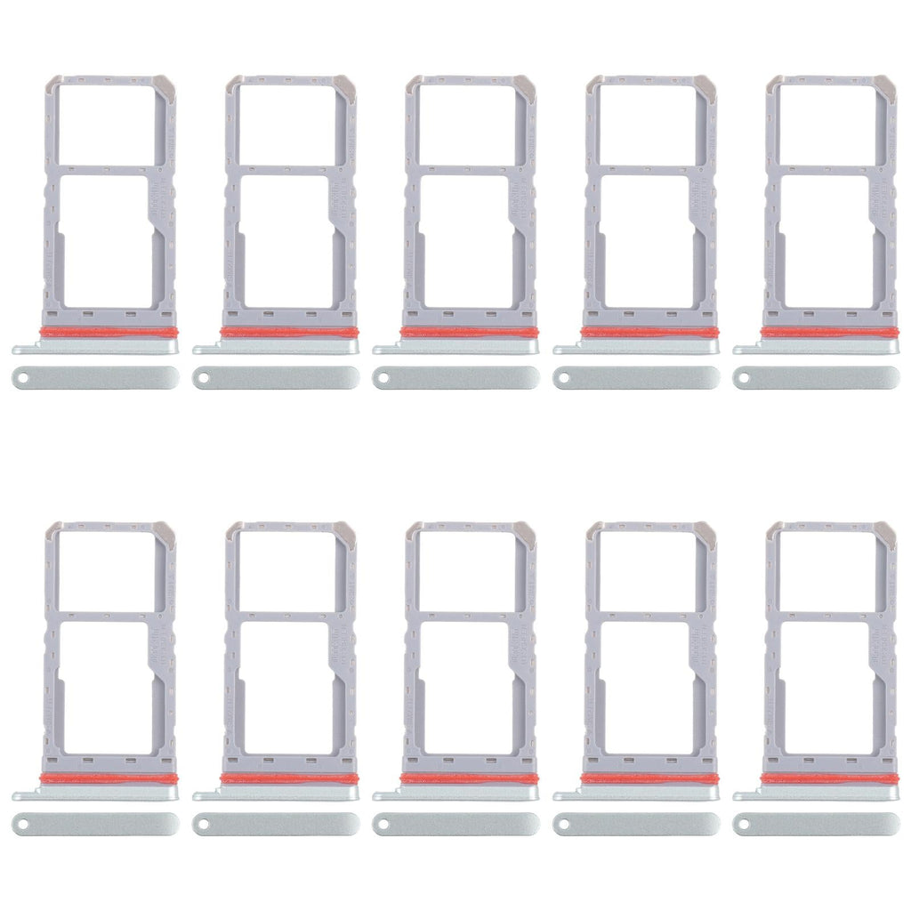 For Realme 13 5G RMX3951 10pcs Original SIM Card Tray + SIM Card Tray / Micro SD Card Tray (Green)