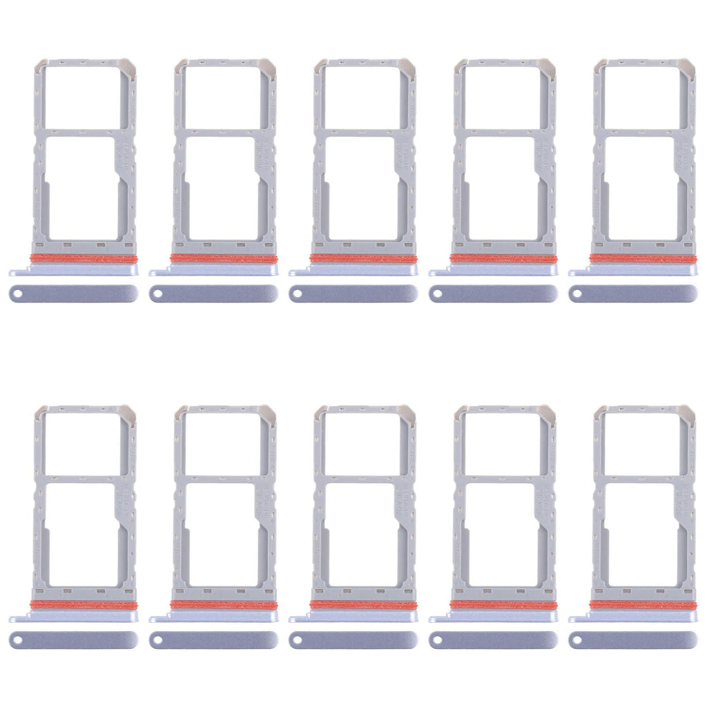 For Realme 13 5G RMX3951 10pcs Original SIM Card Tray + SIM Card Tray / Micro SD Card Tray (Blue)