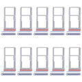 For Realme 13 5G RMX3951 10pcs Original SIM Card Tray + SIM Card Tray / Micro SD Card Tray (Blue)