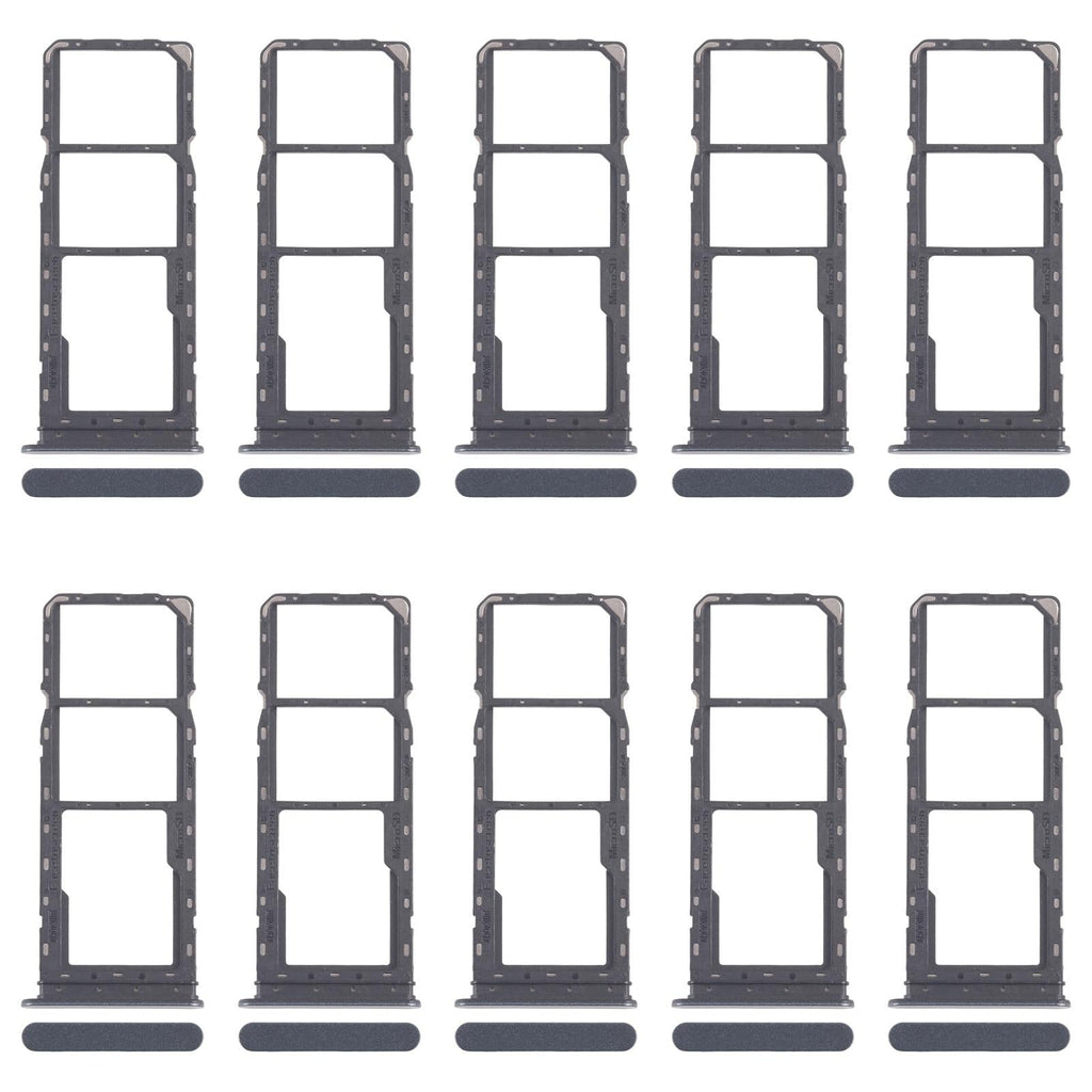 For Realme C65 4G RMX3910 10pcs Original SIM Card Tray + SIM Card Tray + Micro SD Card Tray (Black)