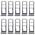 For Realme C65 4G RMX3910 10pcs Original SIM Card Tray + SIM Card Tray + Micro SD Card Tray (Black)