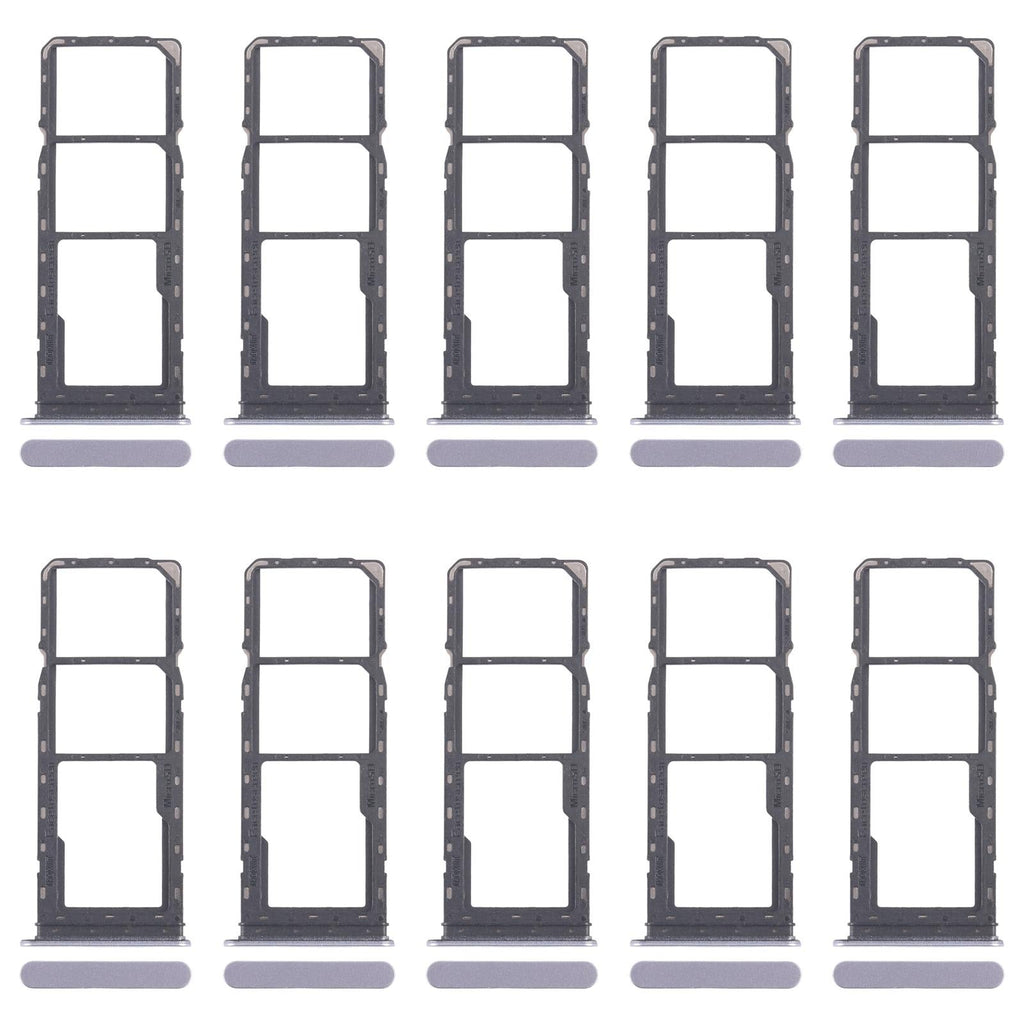 For Realme C65 4G RMX3910 10pcs Original SIM Card Tray + SIM Card Tray + Micro SD Card Tray (Blue)