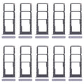 For Realme C65 4G RMX3910 10pcs Original SIM Card Tray + SIM Card Tray + Micro SD Card Tray (Blue)