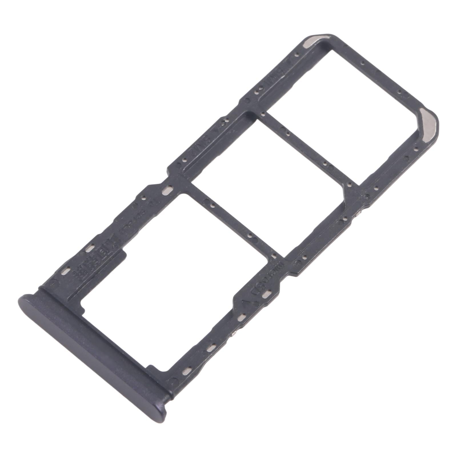 For Realme 11 5G RMX3780 10pcs Original SIM Card Tray + SIM Card Tray + Micro SD Card Tray (Black)