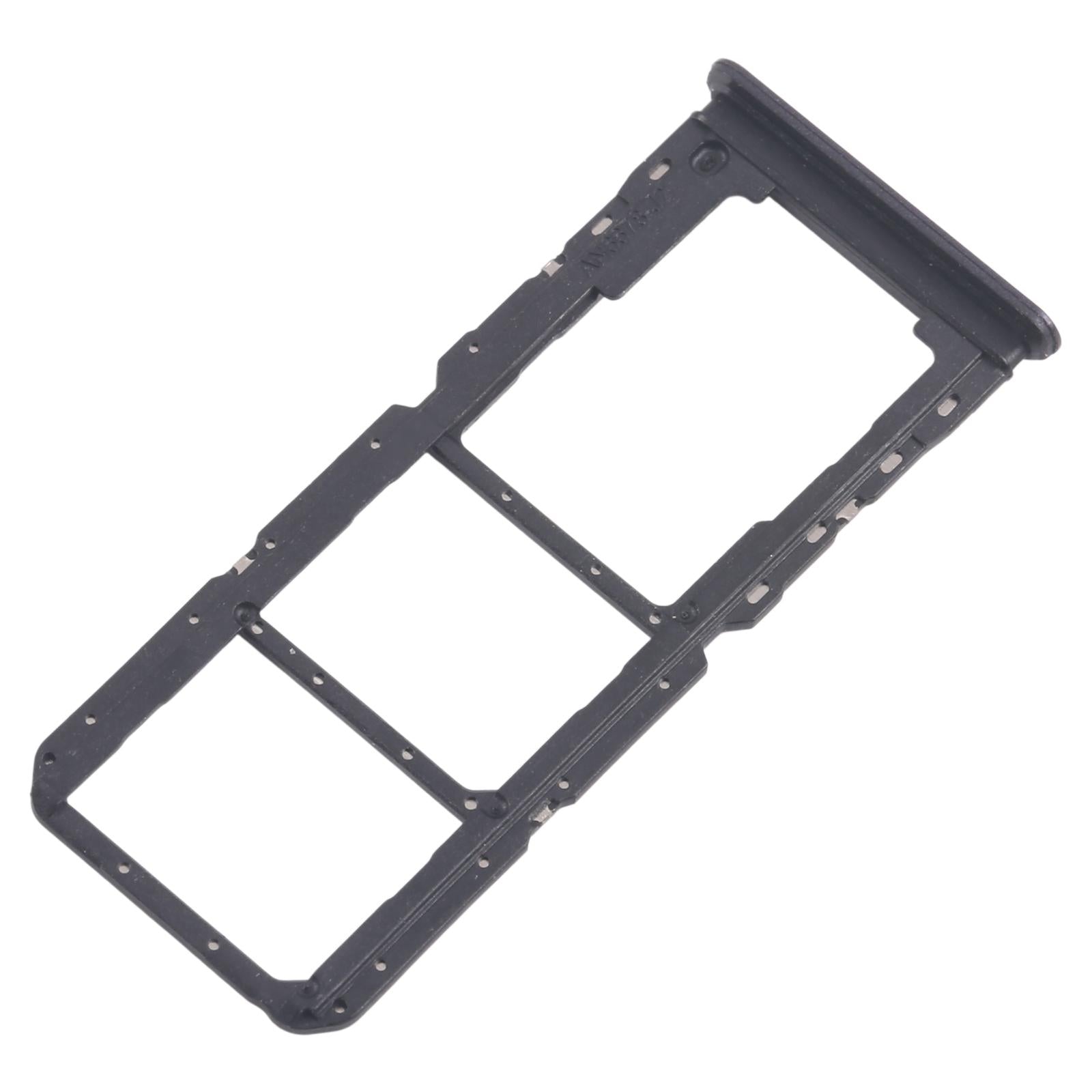 For Realme 11x 5G RMX3785 10pcs Original SIM Card Tray + SIM Card Tray + Micro SD Card Tray (Black)