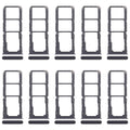 For Realme 11x 5G RMX3785 10pcs Original SIM Card Tray + SIM Card Tray + Micro SD Card Tray (Black)