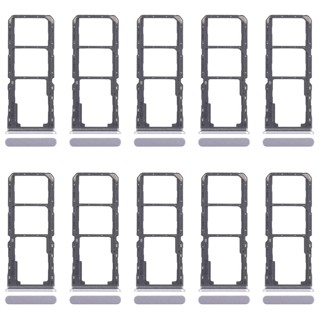 For Realme 11x 5G RMX3785 10pcs Original SIM Card Tray + SIM Card Tray + Micro SD Card Tray (Blue)
