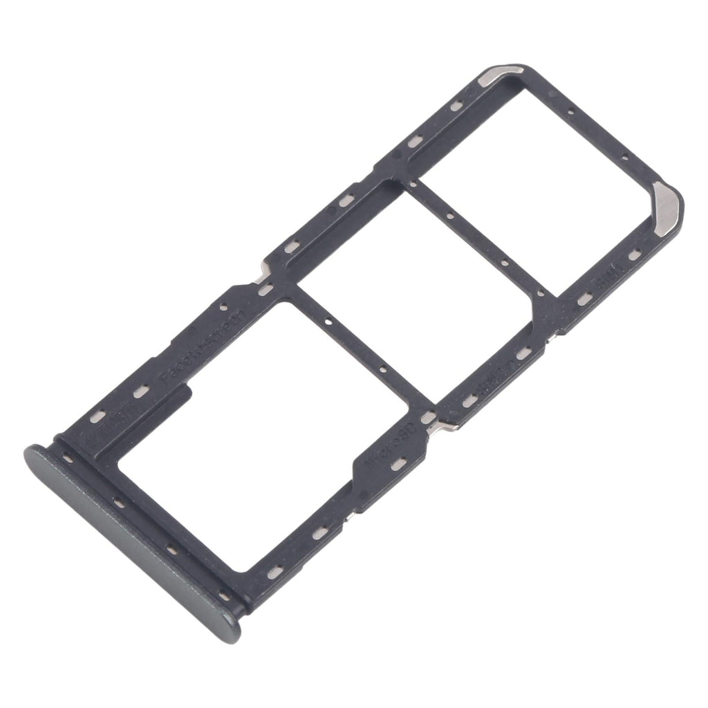 For Realme C67 4G RMX3890 10pcs Original SIM Card Tray + SIM Card Tray + Micro SD Card Tray (Dark Green)