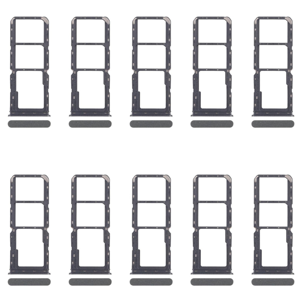 For Realme C67 4G RMX3890 10pcs Original SIM Card Tray + SIM Card Tray + Micro SD Card Tray (Dark Green)