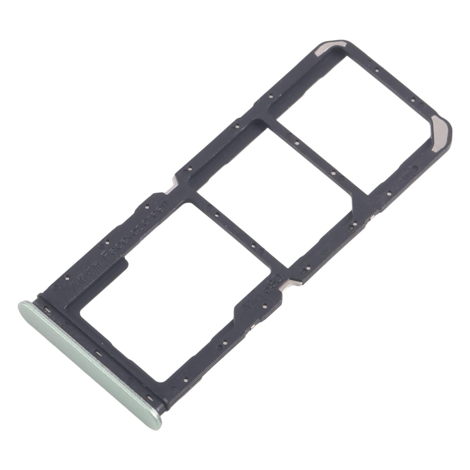 For Realme C67 4G RMX3890 10pcs Original SIM Card Tray + SIM Card Tray + Micro SD Card Tray (Light Green)