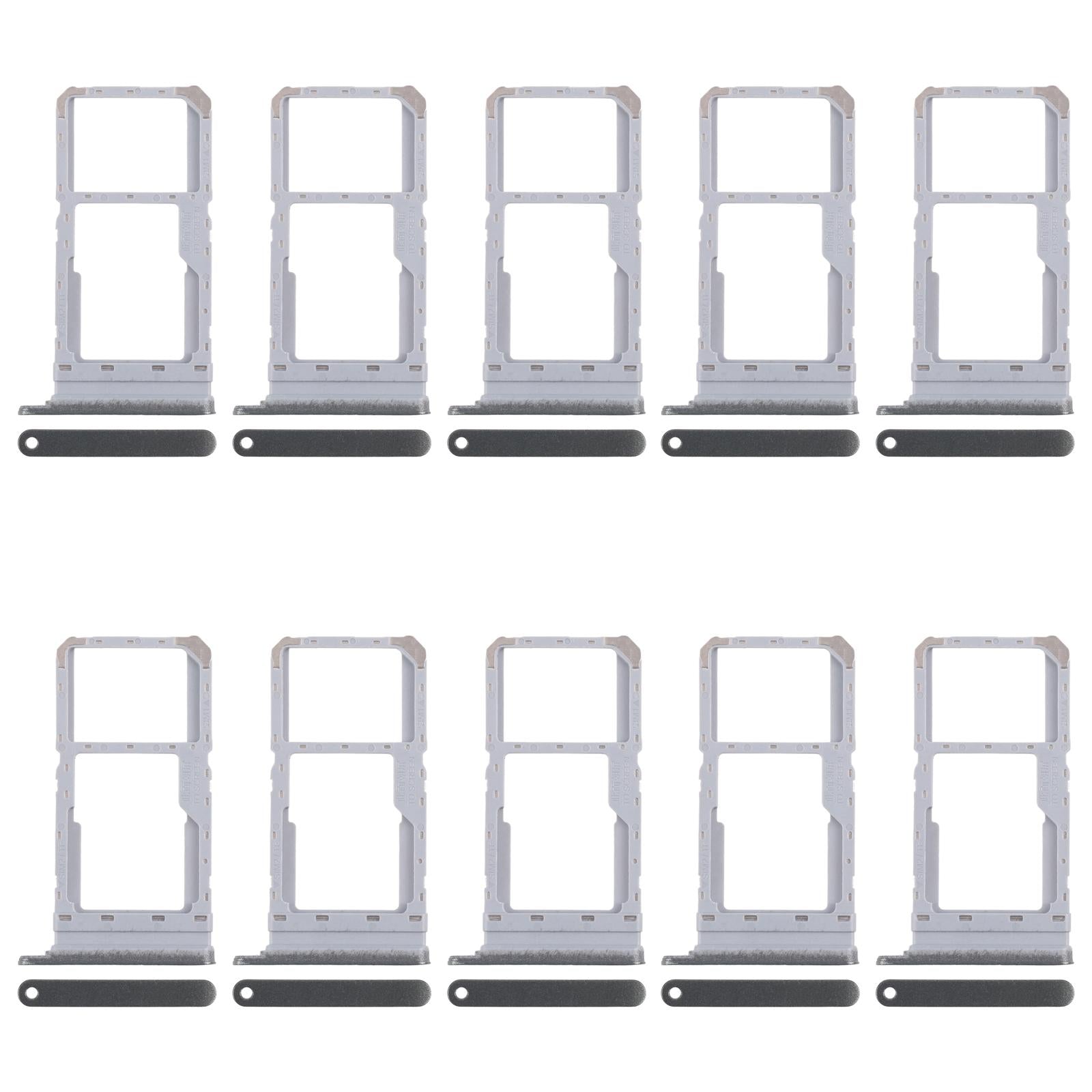 For Realme Narzo N65 5G CPH2639 10pcs Original SIM Card Tray + SIM Card Tray / Micro SD Card Tray (Dark Green)
