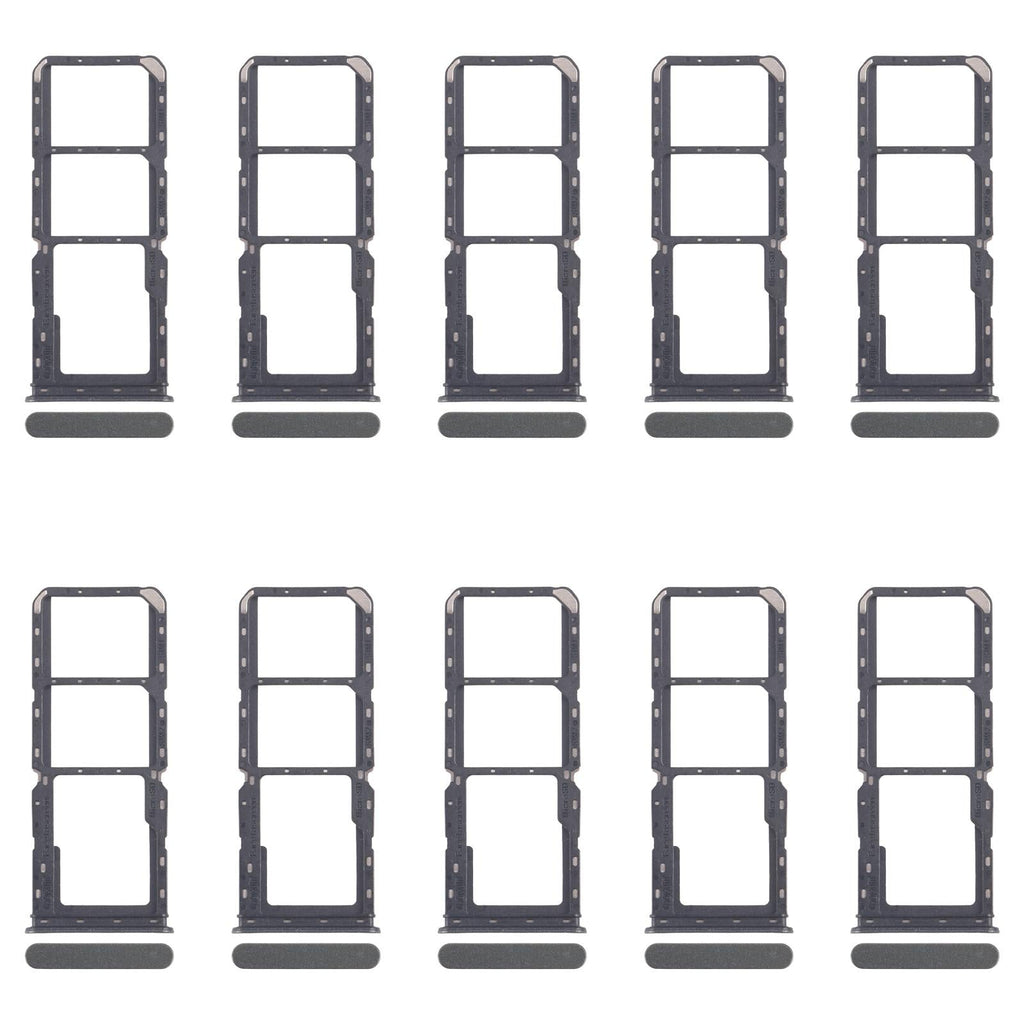 For Realme 12 Lite 4G 10pcs Original SIM Card Tray + SIM Card Tray + Micro SD Card Tray (Dark Green)