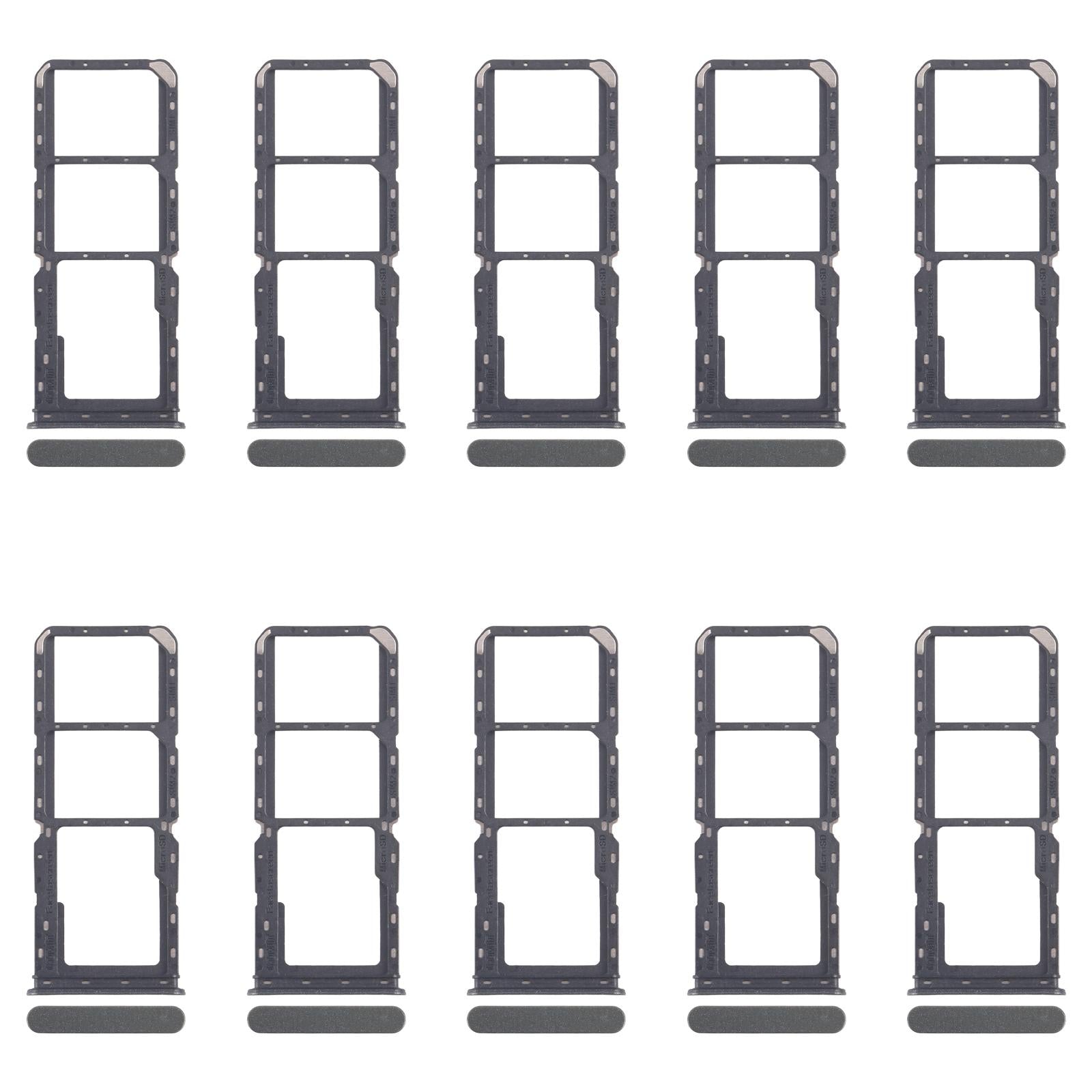 For Realme 12 Lite 4G 10pcs Original SIM Card Tray + SIM Card Tray + Micro SD Card Tray (Dark Green)