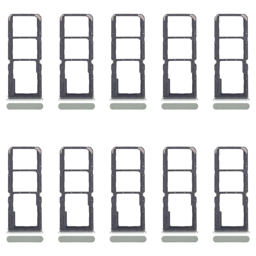 For Realme 12 Lite 4G 10pcs Original SIM Card Tray + SIM Card Tray + Micro SD Card Tray (Light Green)