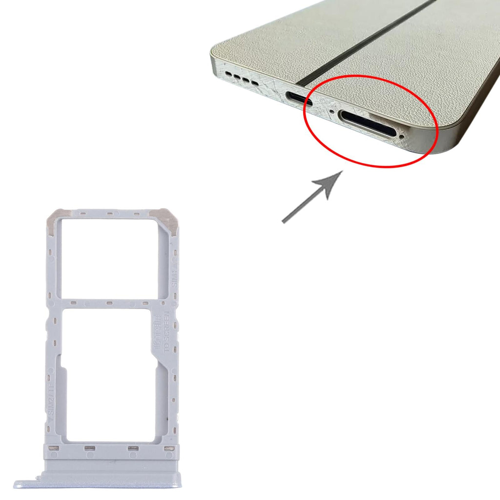 For Realme 12 4G RMX3871 10pcs Original SIM Card Tray + SIM Card Tray / Micro SD Card Tray (Blue)