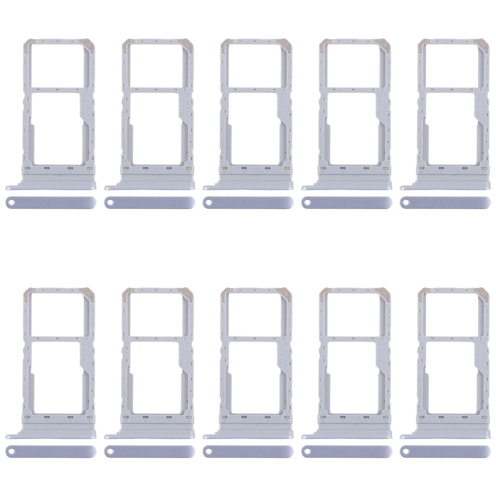 For Realme 12 4G RMX3871 10pcs Original SIM Card Tray + SIM Card Tray / Micro SD Card Tray (Blue)