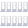 For Realme 12 4G RMX3871 10pcs Original SIM Card Tray + SIM Card Tray / Micro SD Card Tray (Blue)