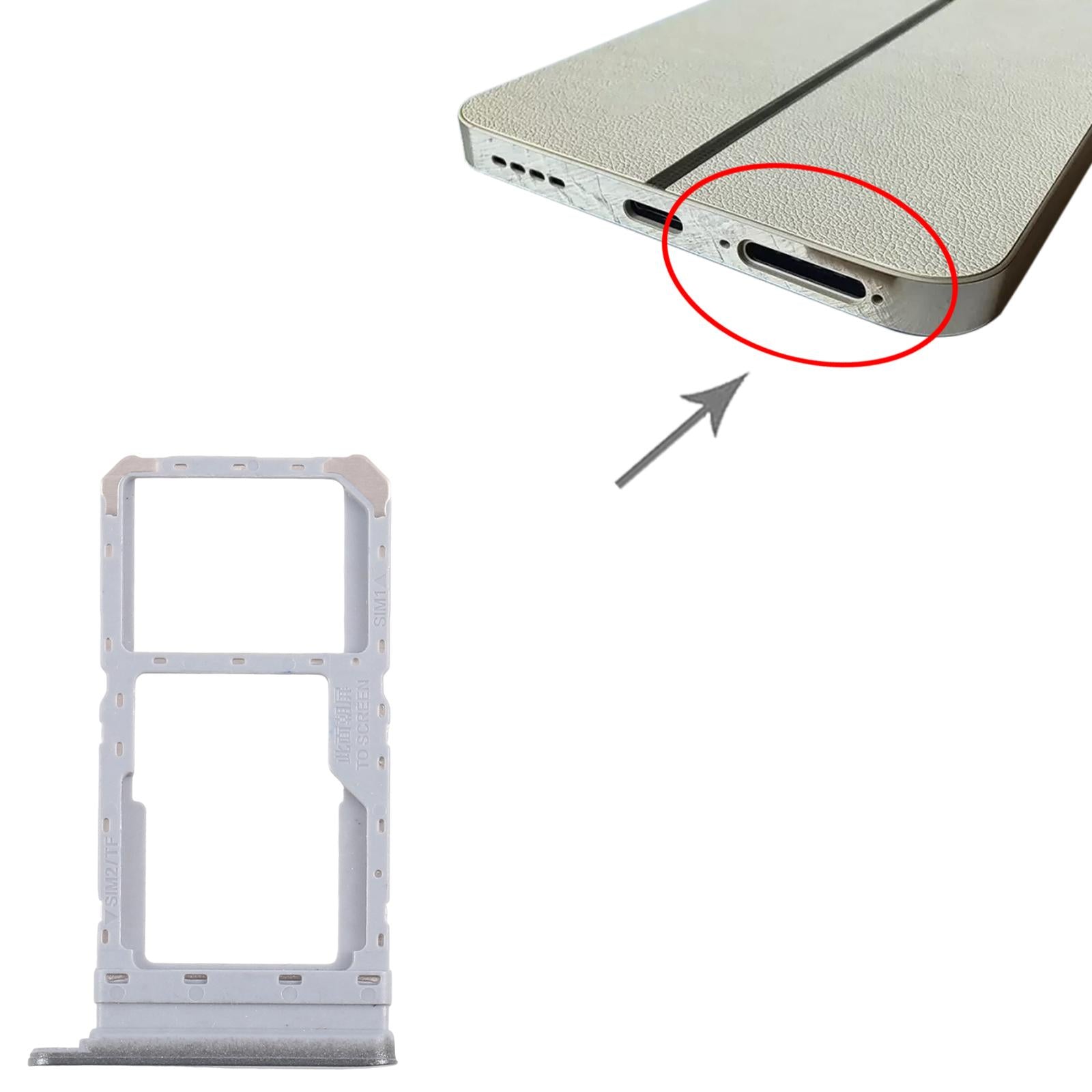 For Realme 12 5G RMX3999 10pcs Original SIM Card Tray + SIM Card Tray / Micro SD Card Tray (Green)
