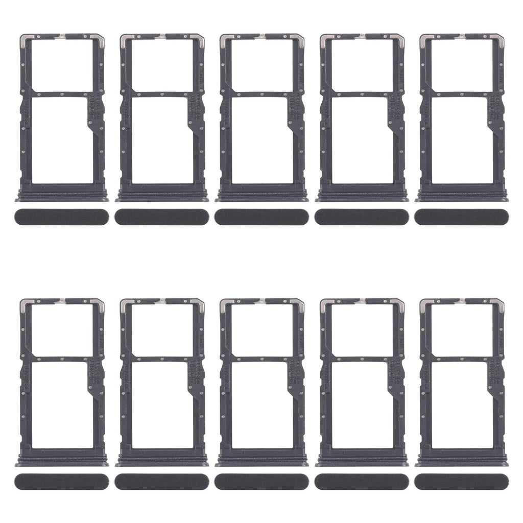 For Realme 10 Pro 5G RMX3663 RMX3660 RMX3661 10pcs Original SIM Card Tray + SIM Card Tray / Micro SD Card Tray (Black)