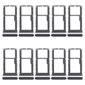 For Realme 10 Pro 5G RMX3663 RMX3660 RMX3661 10pcs Original SIM Card Tray + SIM Card Tray / Micro SD Card Tray (Black)