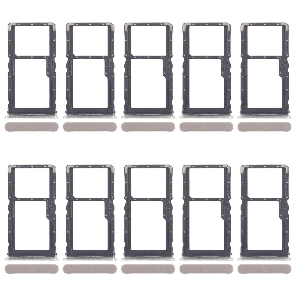 For Realme 10 Pro 5G RMX3663 RMX3660 RMX3661 10pcs Original SIM Card Tray + SIM Card Tray / Micro SD Card Tray (Gold)