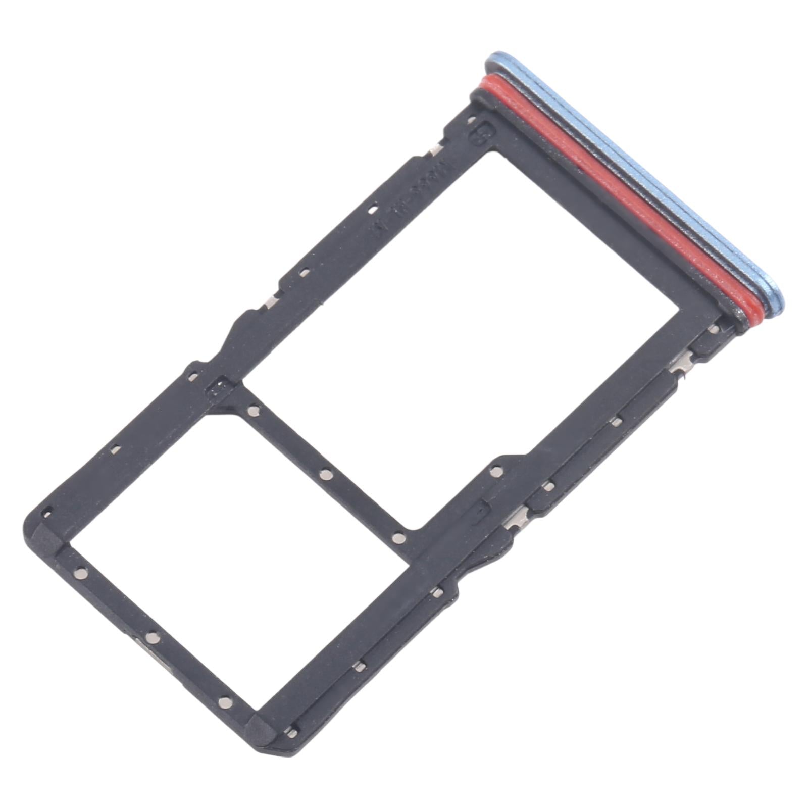 For Realme 10 Pro 5G RMX3663 RMX3660 RMX3661 10pcs Original SIM Card Tray + SIM Card Tray / Micro SD Card Tray (Blue)