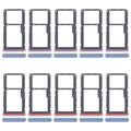 For Realme 10 Pro 5G RMX3663 RMX3660 RMX3661 10pcs Original SIM Card Tray + SIM Card Tray / Micro SD Card Tray (Blue)