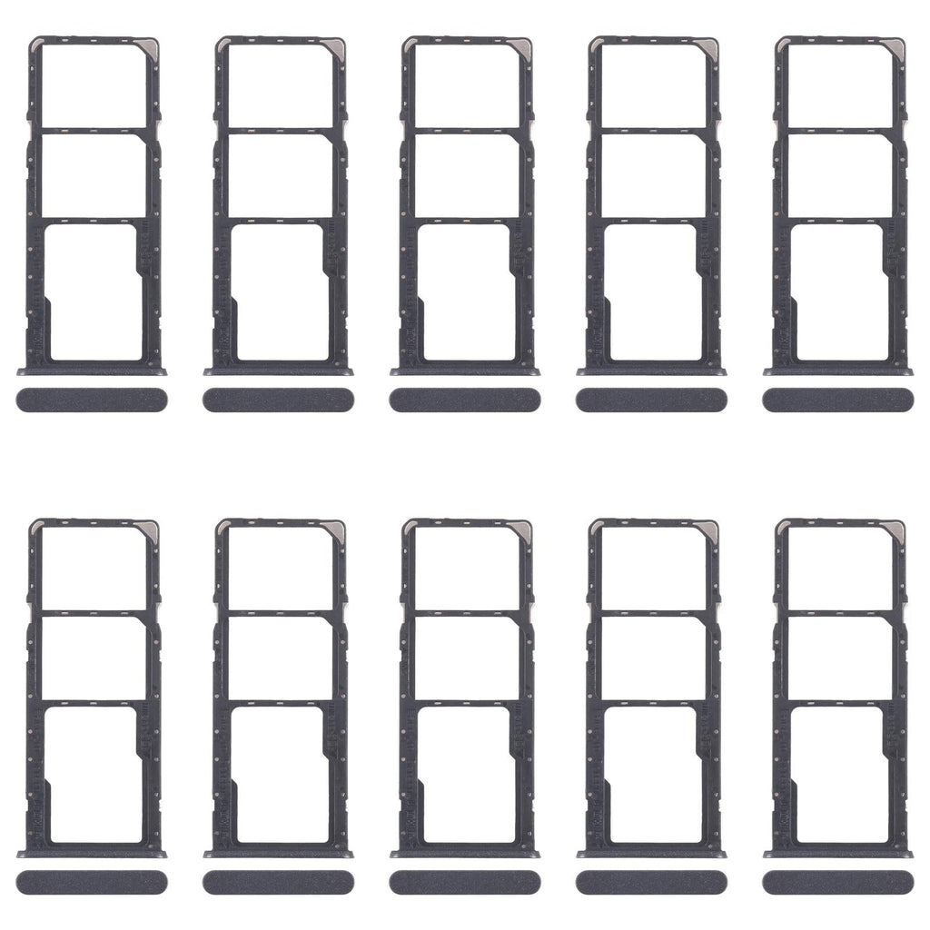 For Realme C51s 10pcs Original SIM Card Tray + SIM Card Tray + Micro SD Card Tray (Black)