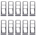 For Realme C51s 10pcs Original SIM Card Tray + SIM Card Tray + Micro SD Card Tray (Black)