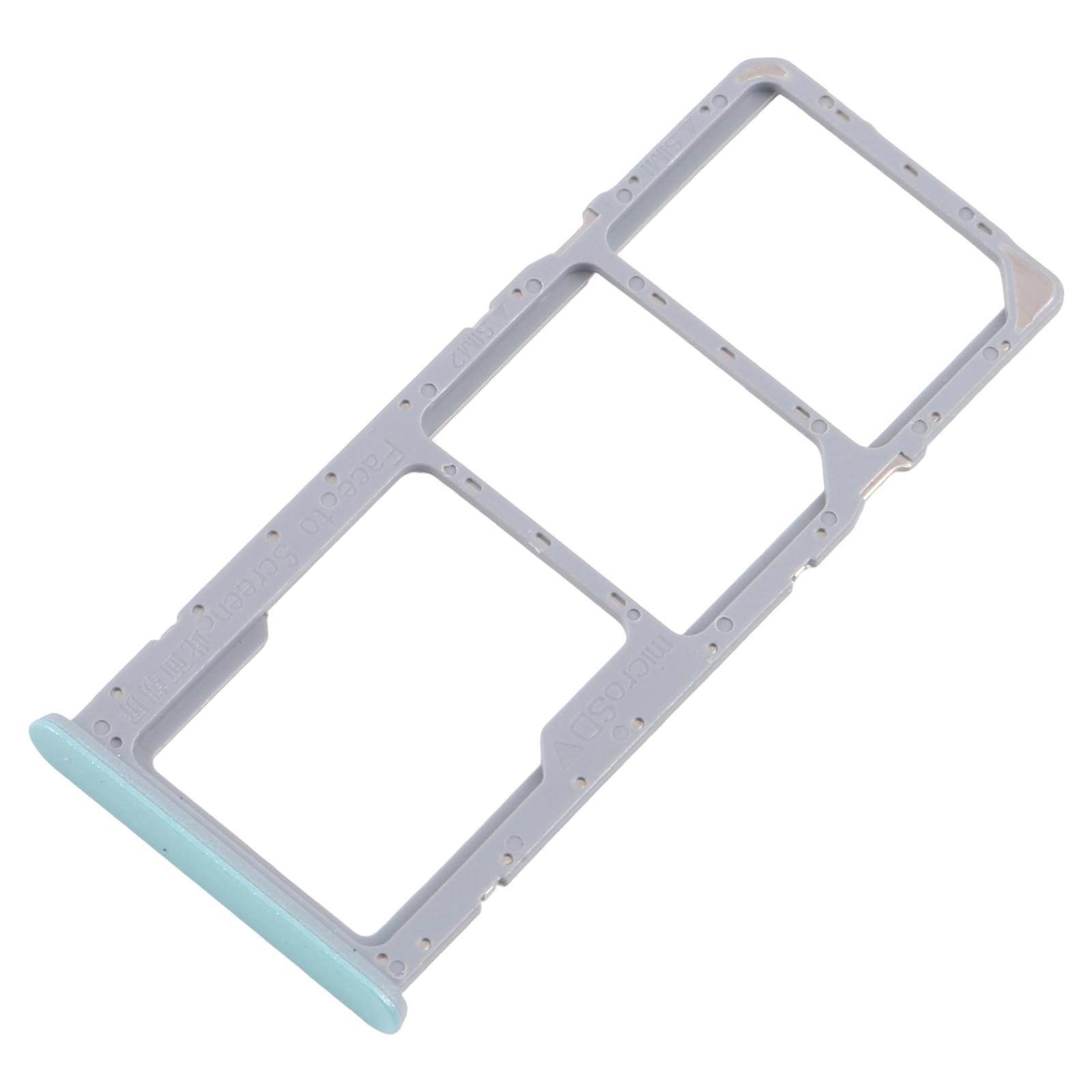 For Realme C51s 10pcs Original SIM Card Tray + SIM Card Tray + Micro SD Card Tray (Blue)