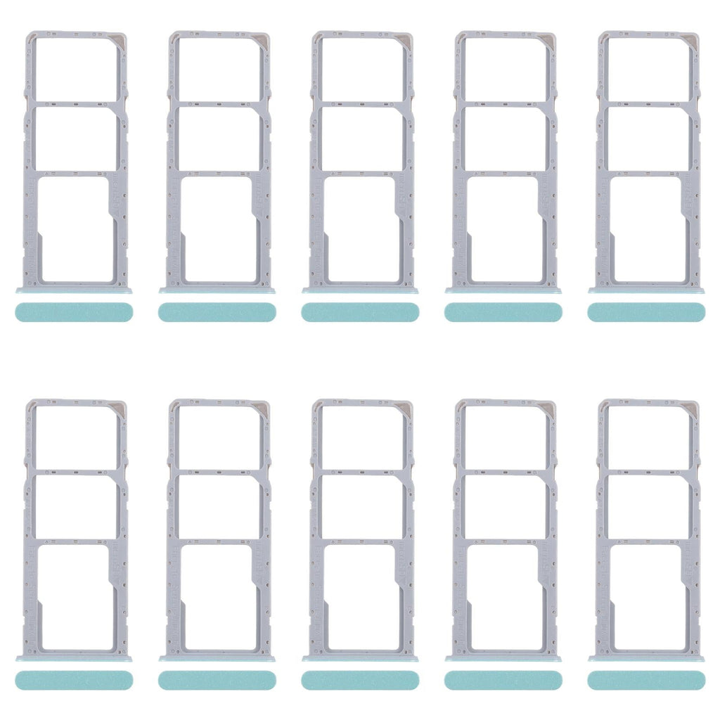 For Realme C51s 10pcs Original SIM Card Tray + SIM Card Tray + Micro SD Card Tray (Blue)