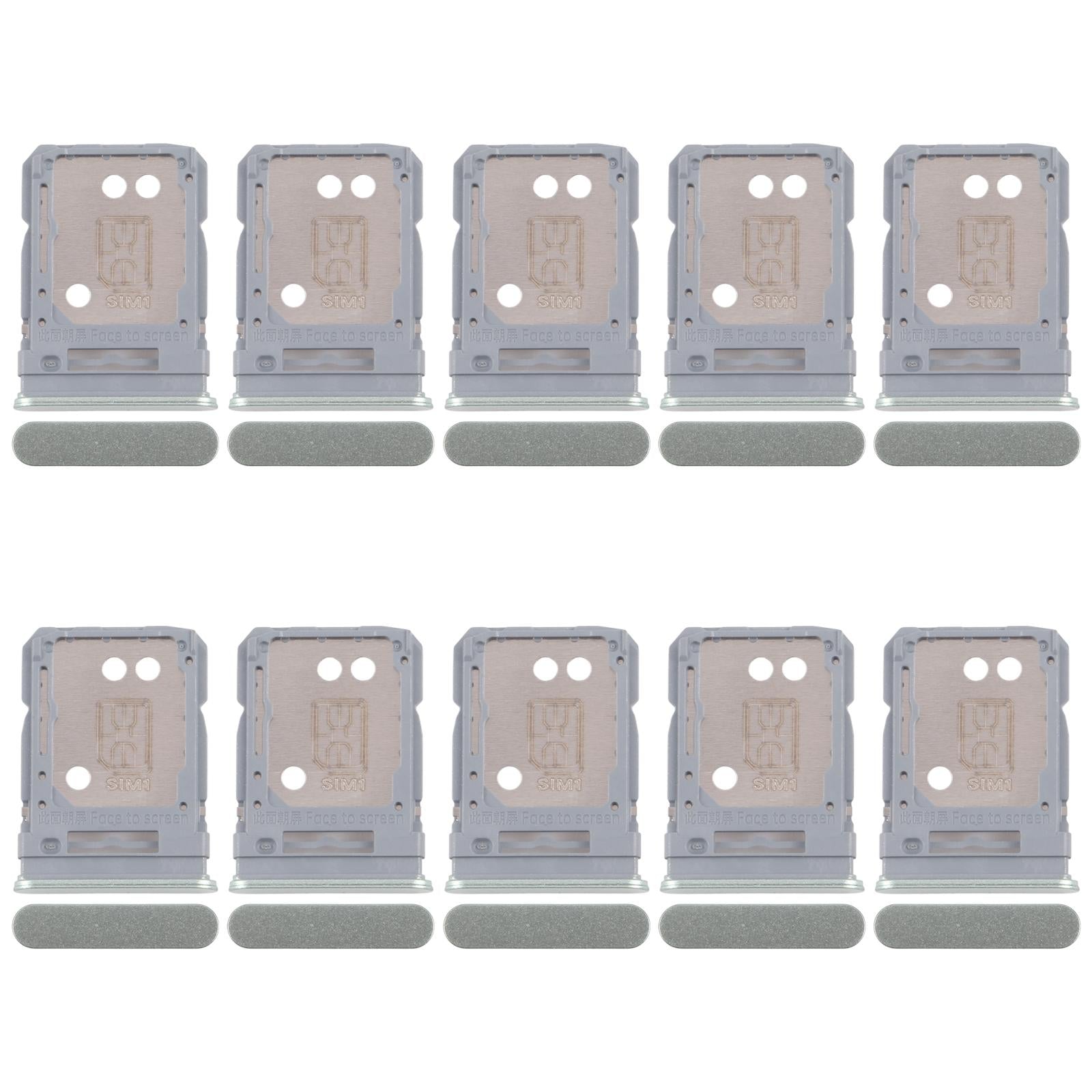 For Realme P1 RMX3870 10pcs Original SIM Card Tray + SIM Card Tray / Micro SD Card Trayy (Green)