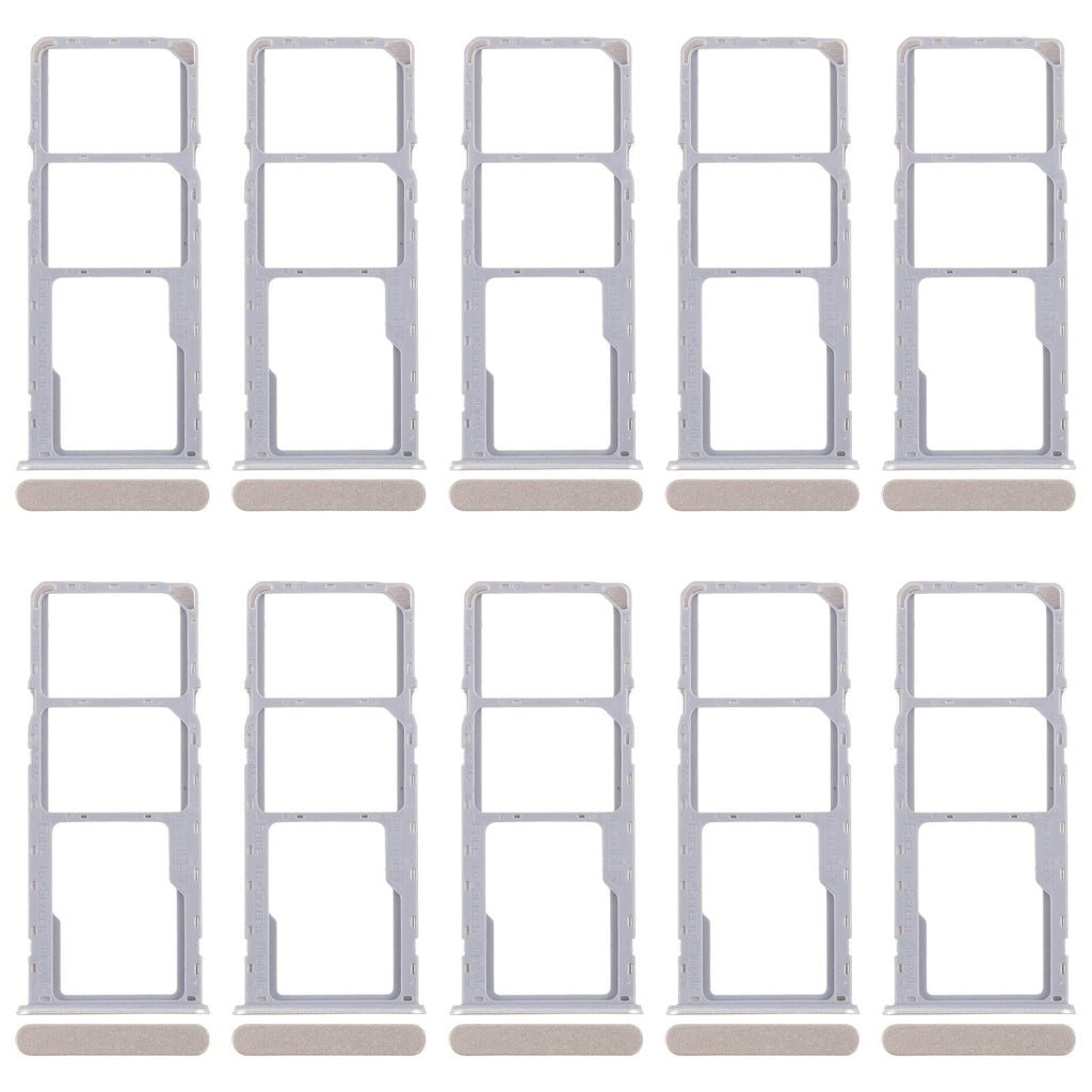 For Realme C63 5G RMX3950 10pcs Original SIM Card Tray + SIM Card Tray + Micro SD Card Tray (Gold)
