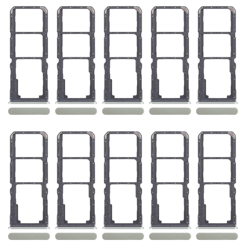 For Realme C67 5G 10pcs Original SIM Card Tray + SIM Card Tray + Micro SD Card Tray (Green)