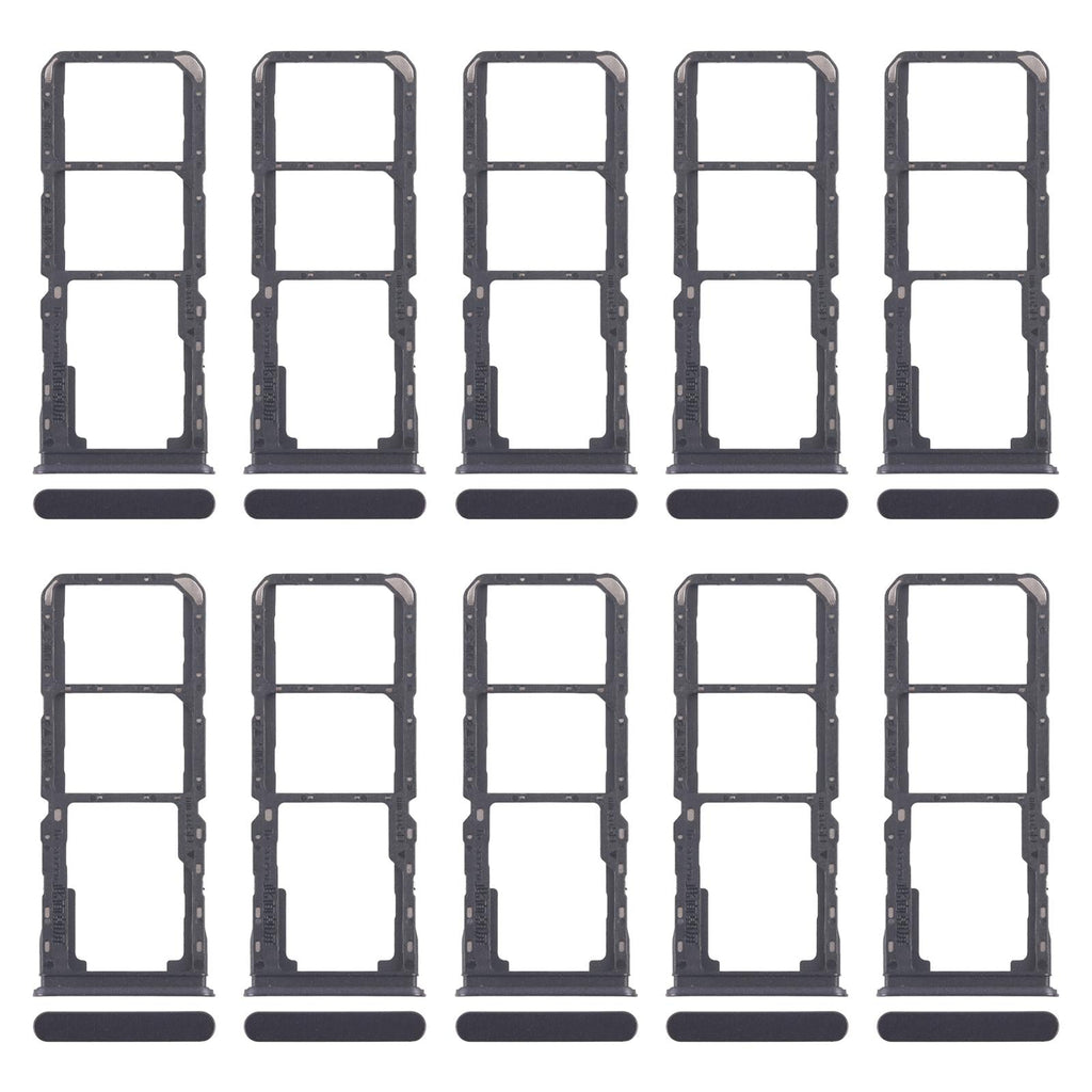 For Realme C67 5G 10pcs Original SIM Card Tray + SIM Card Tray + Micro SD Card Tray (Purple)